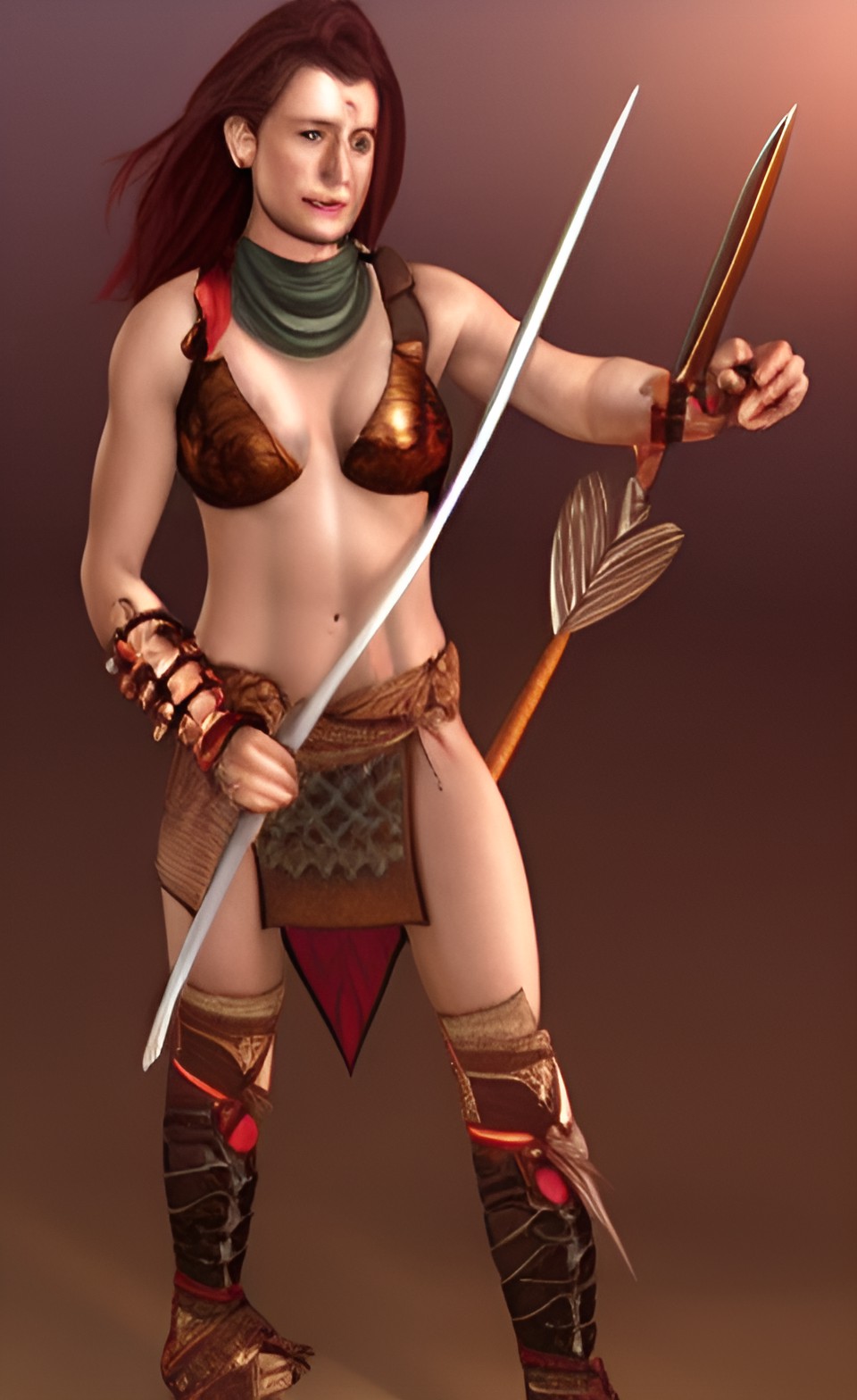 warrior woman with spear preview