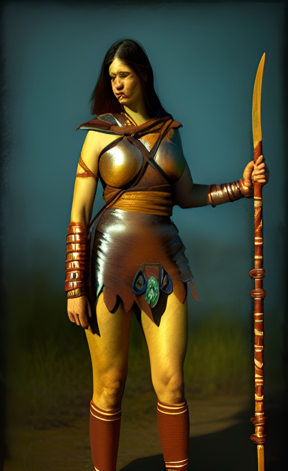 warrior woman with spear preview