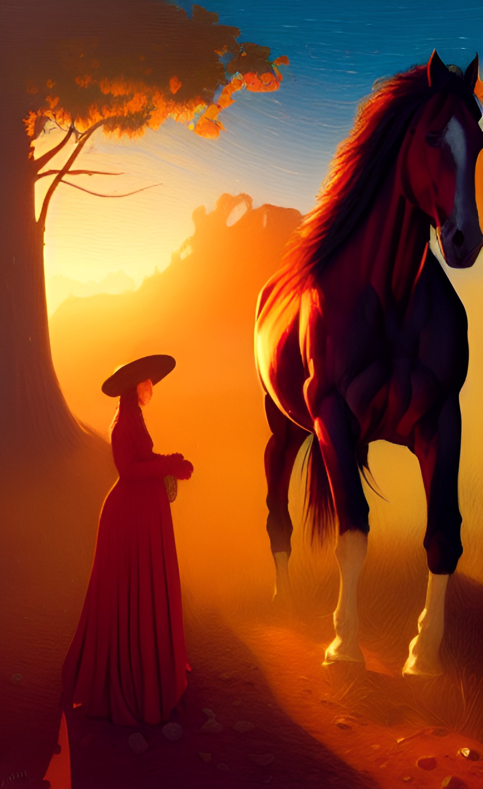 western horses salio victorian woman preview