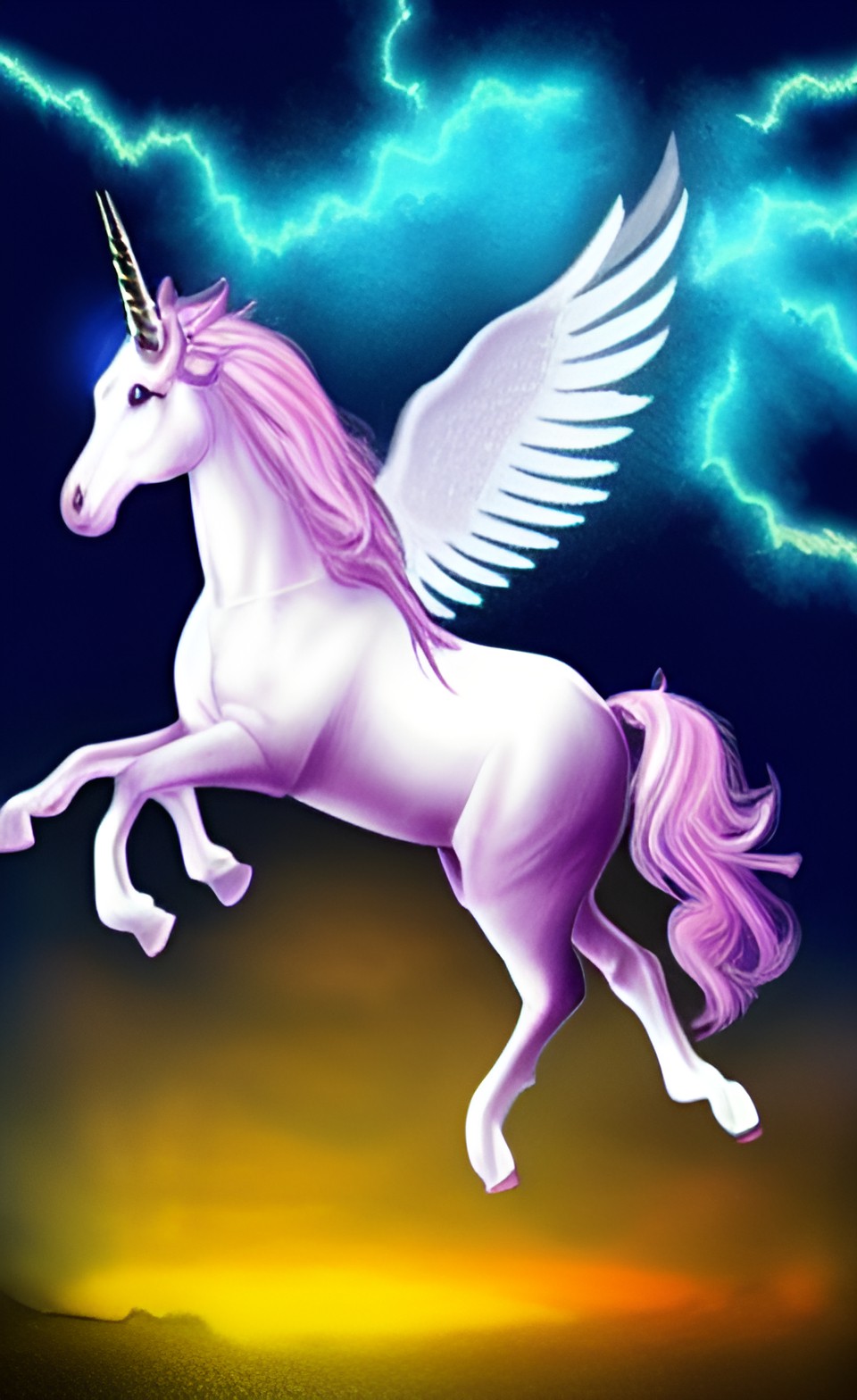 flying unicorns shooting lightning preview