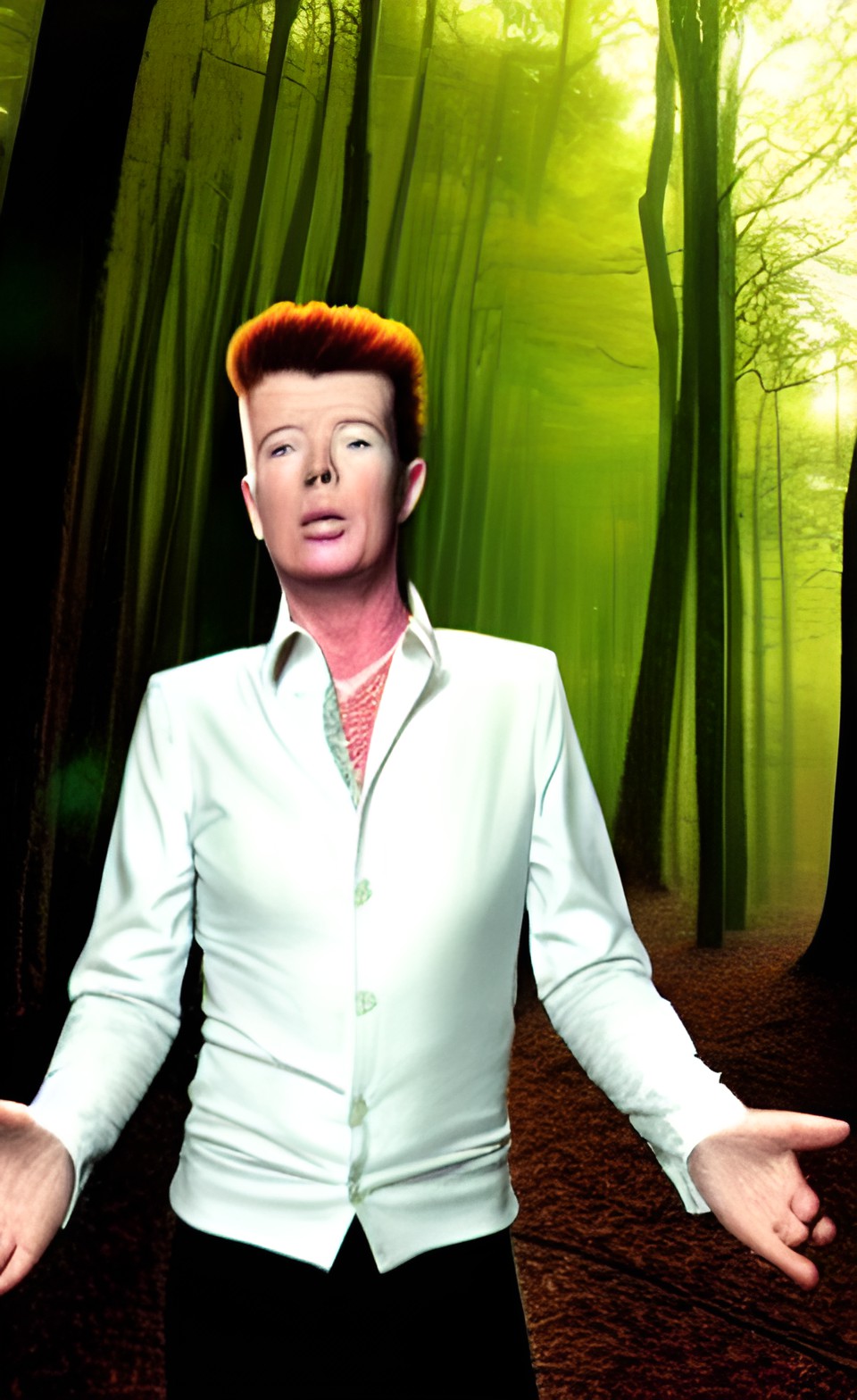 rick astley in a magical forest preview