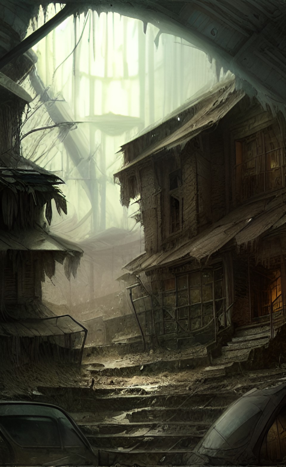 an alien abandoned village, scorn atmosphere preview