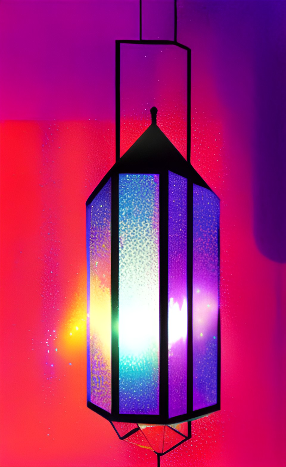 lantern, prismatic, glossy, glittery, 3d preview