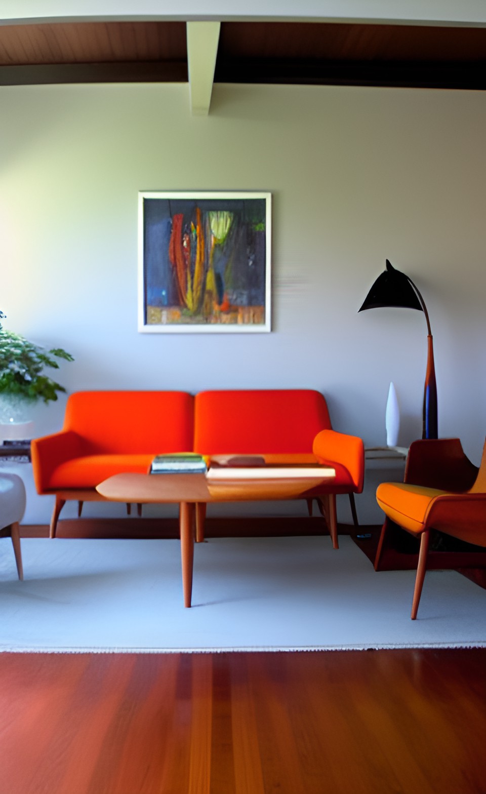 mid century modern living room preview