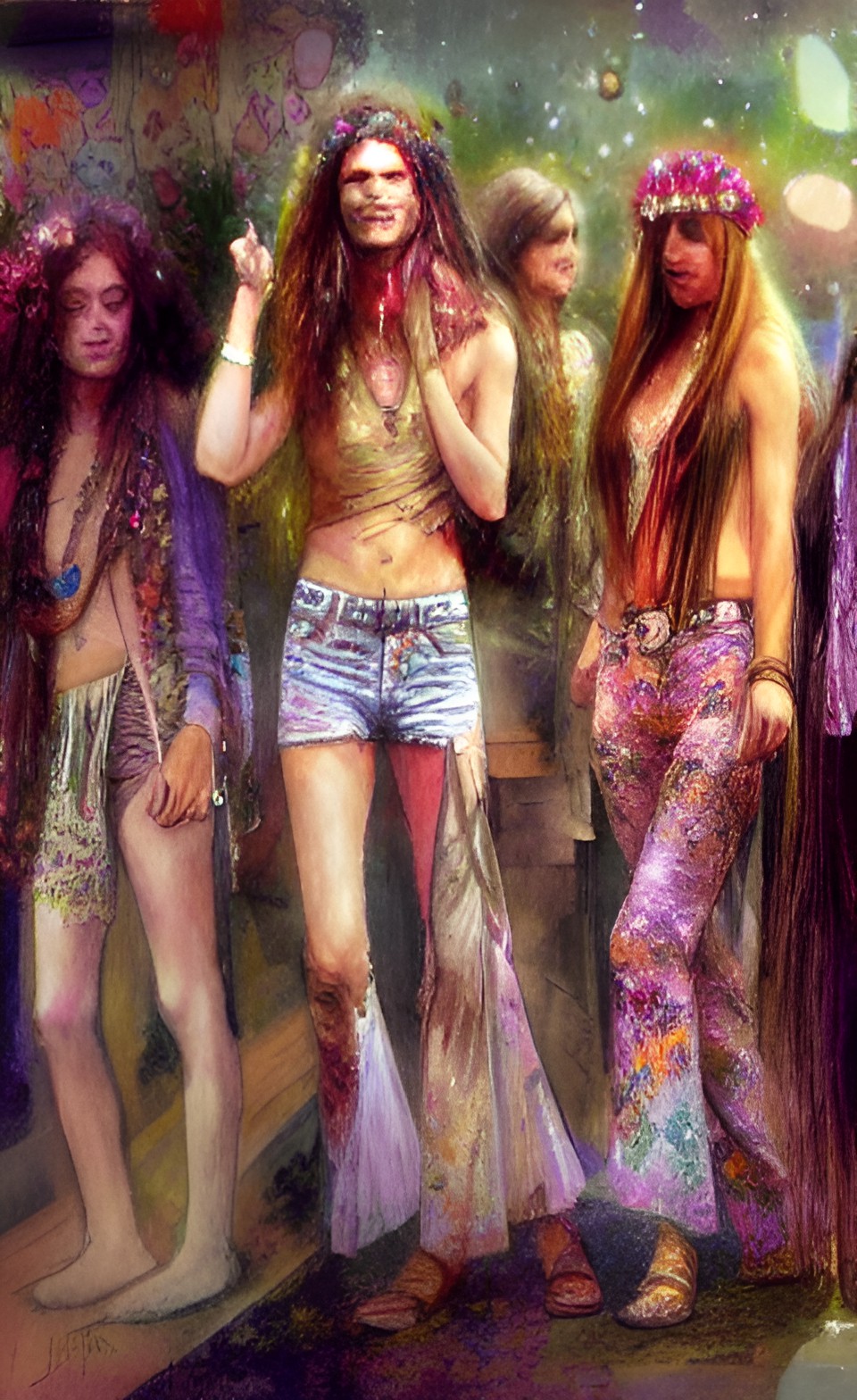 hippie, flower power ,woman ,, long hair, friends preview