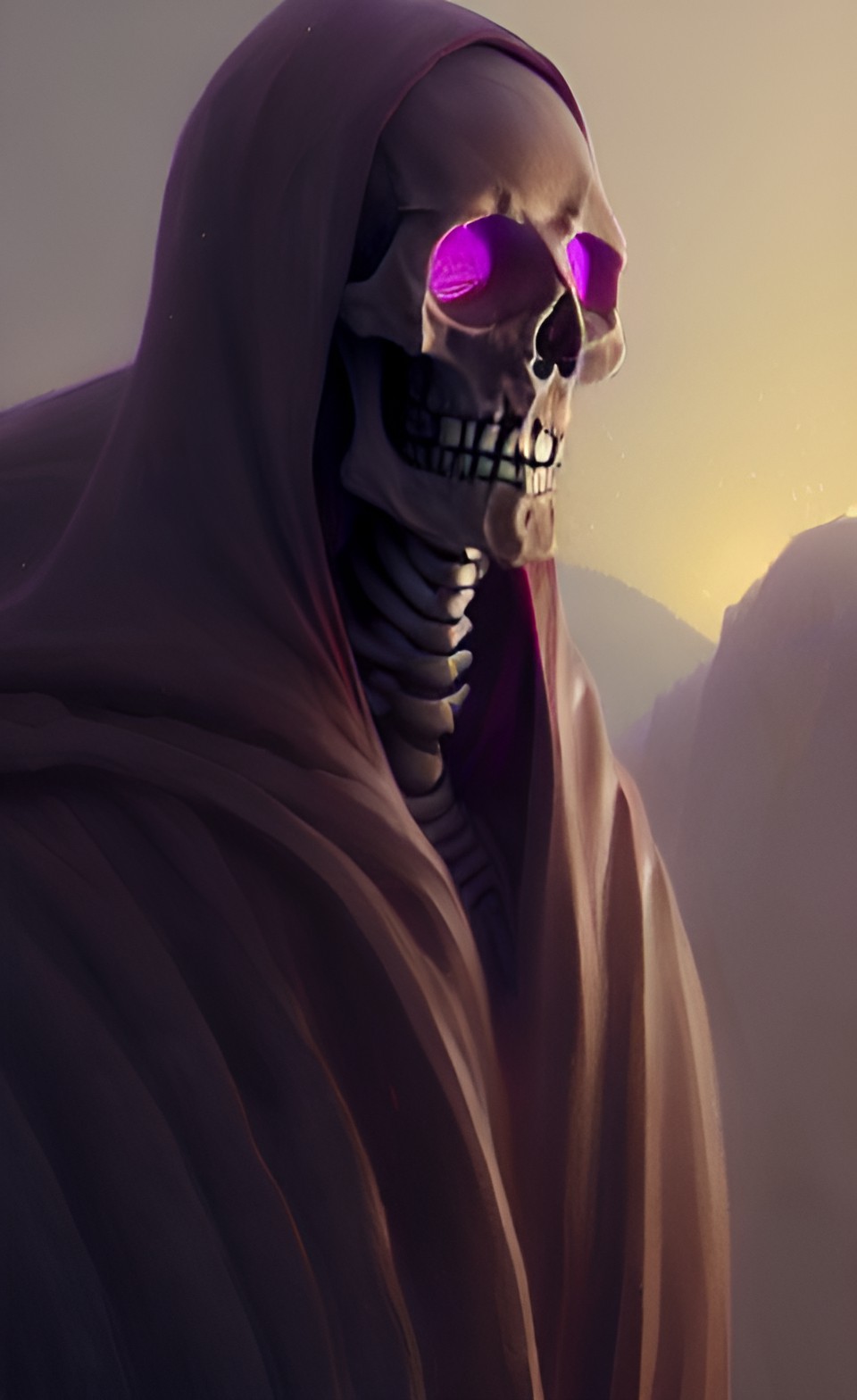 skeleton wearing a cloak preview