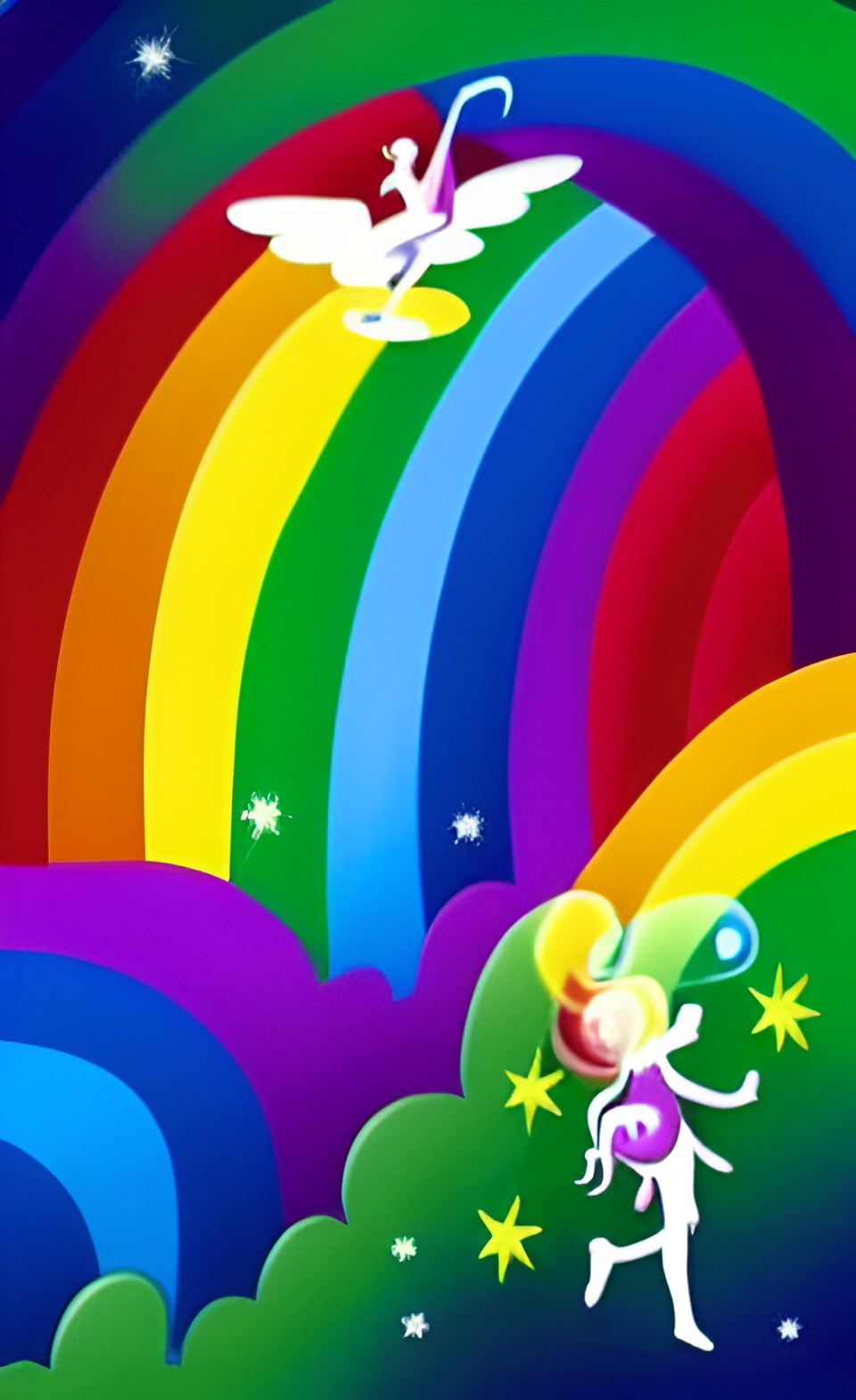 rainbows, bubbles, fairies, unicorns, grim reaper preview