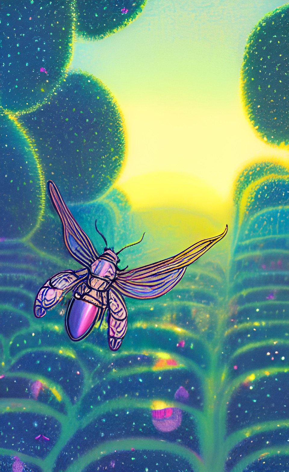 good morning, pretty bug, shining in the sun, flying all around preview