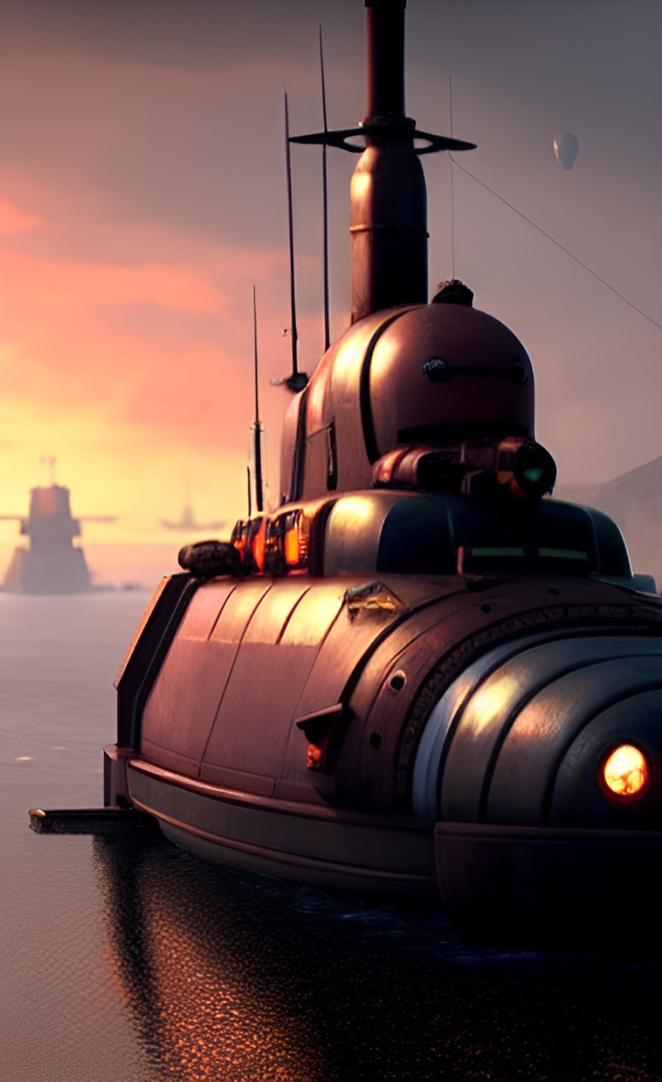 steampunk submarine preview