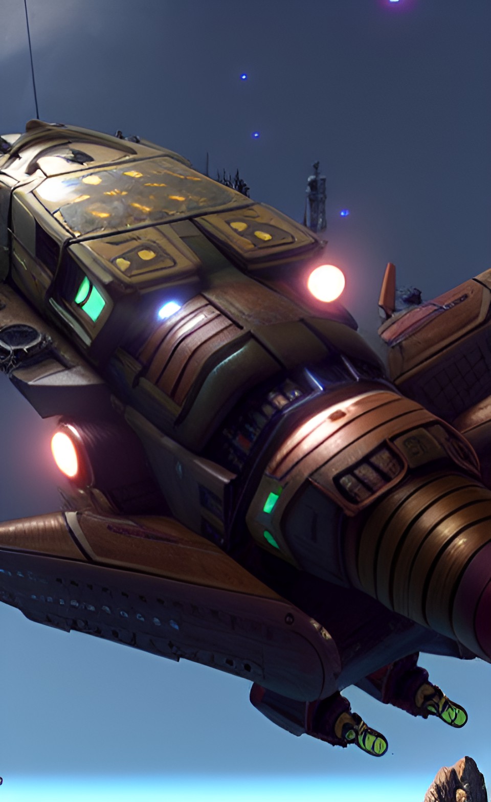 steampunk spaceship preview