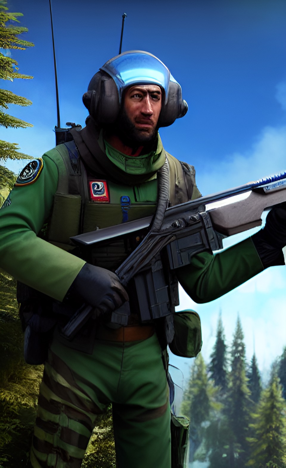 imc pilot holding a longbow sniper rifle preview