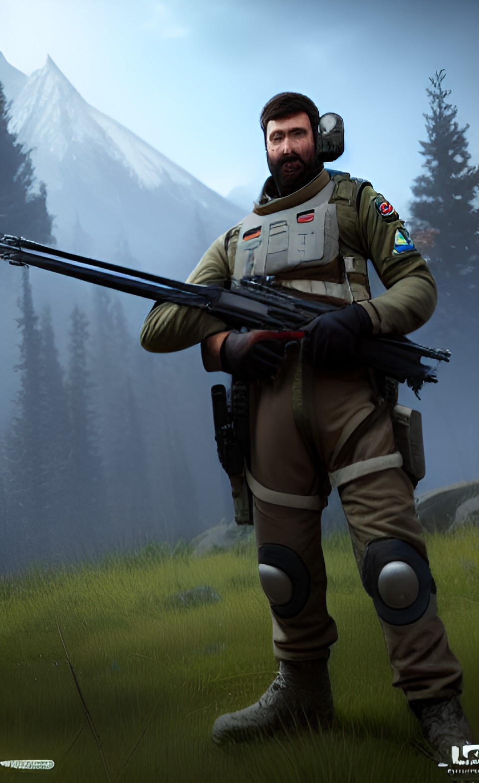 imc pilot holding a longbow sniper rifle preview