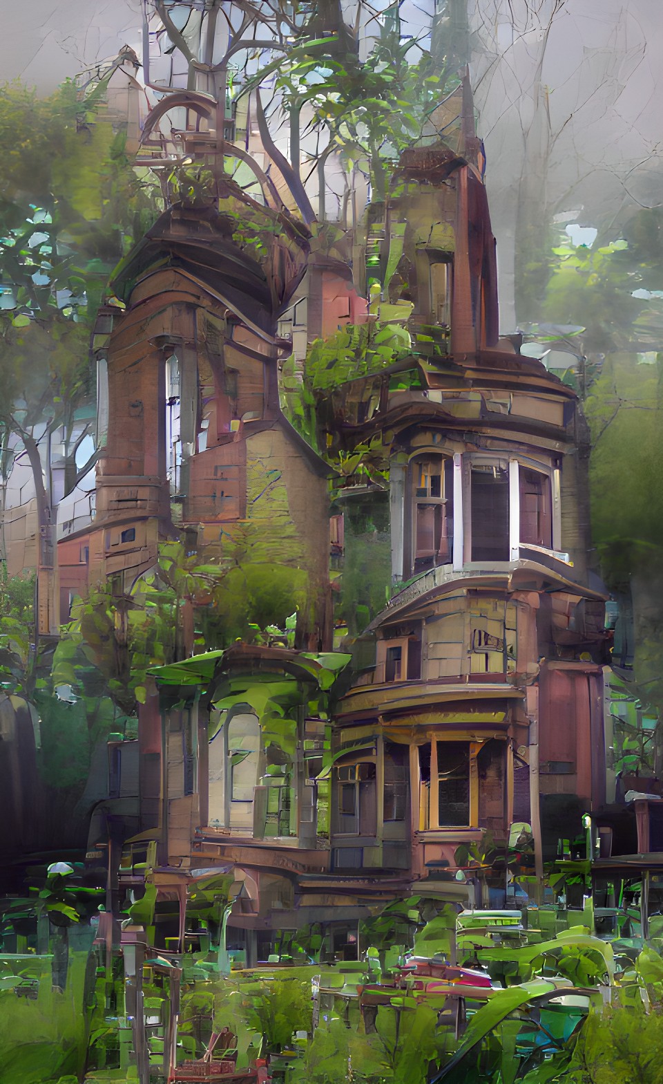 overgrown victorian house preview