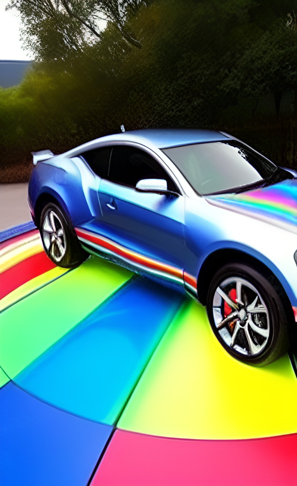 rainbow glitter cars preview