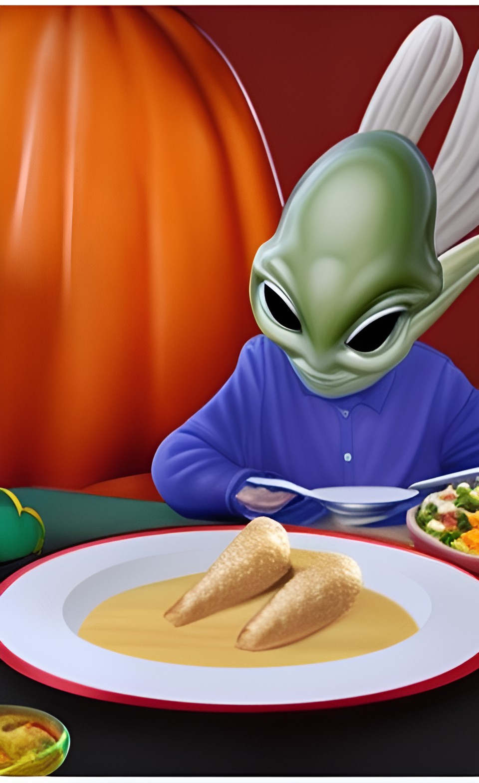 an alien's first american thanksgiving dinner preview