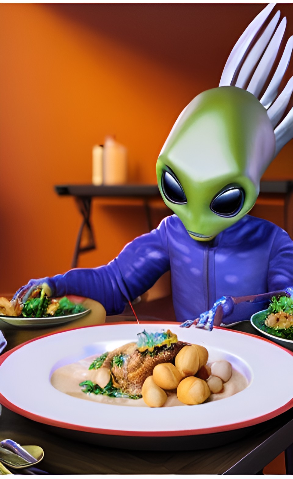 an alien's first american thanksgiving dinner preview