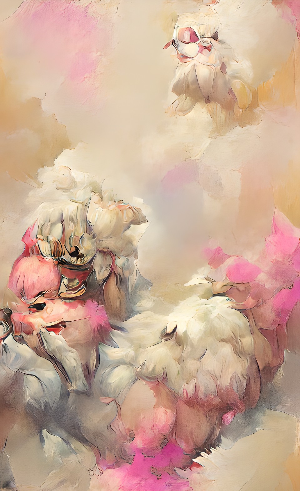 white and pink fluff preview