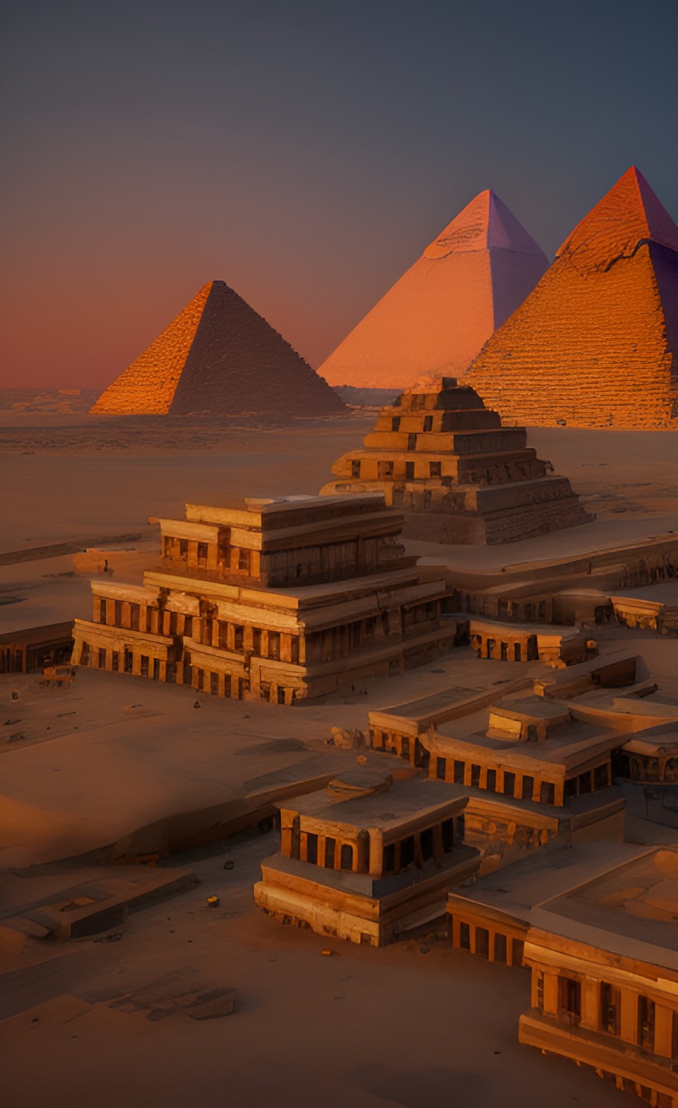 egyptian city and pyramids preview