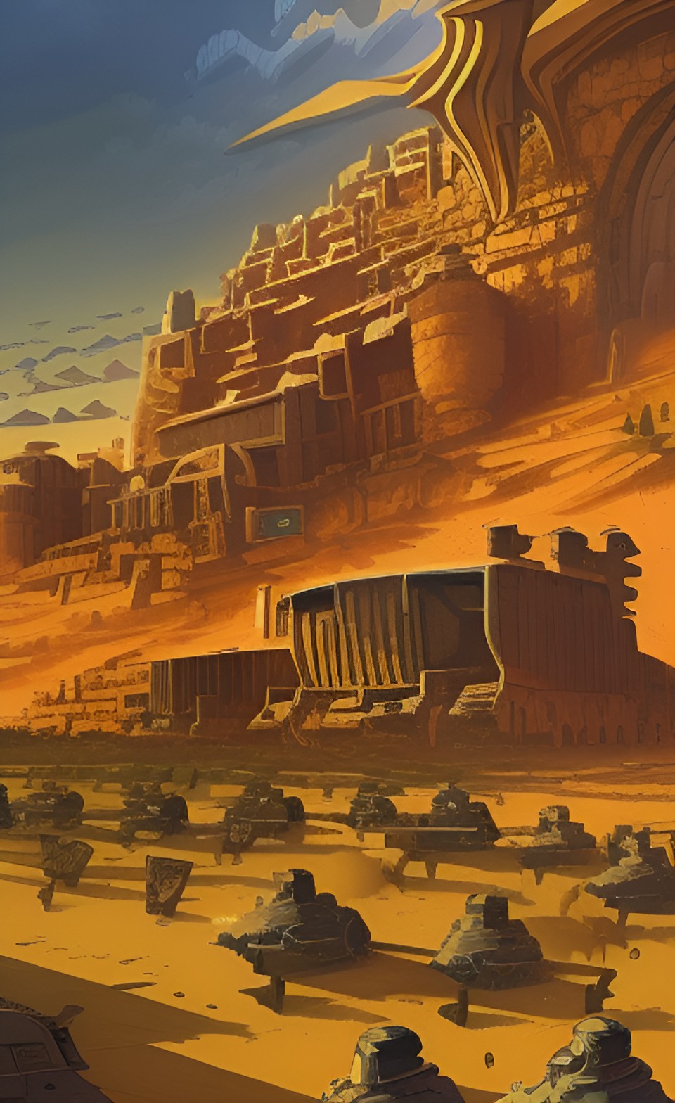 futuristic medieval desert city battle world war two preview