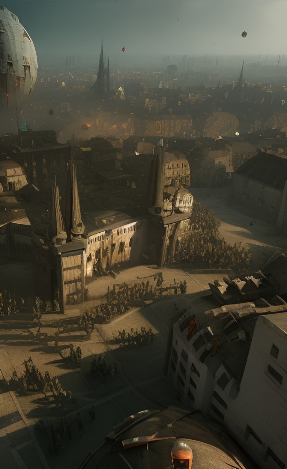 futuristic medieval berlin city battle world war two preview