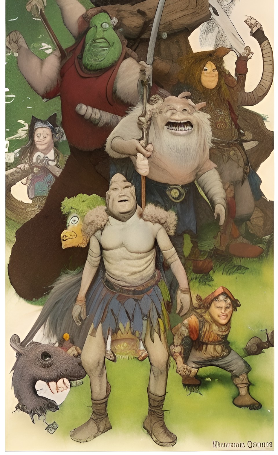 ogres and trolls, d&d, norman rockwell preview