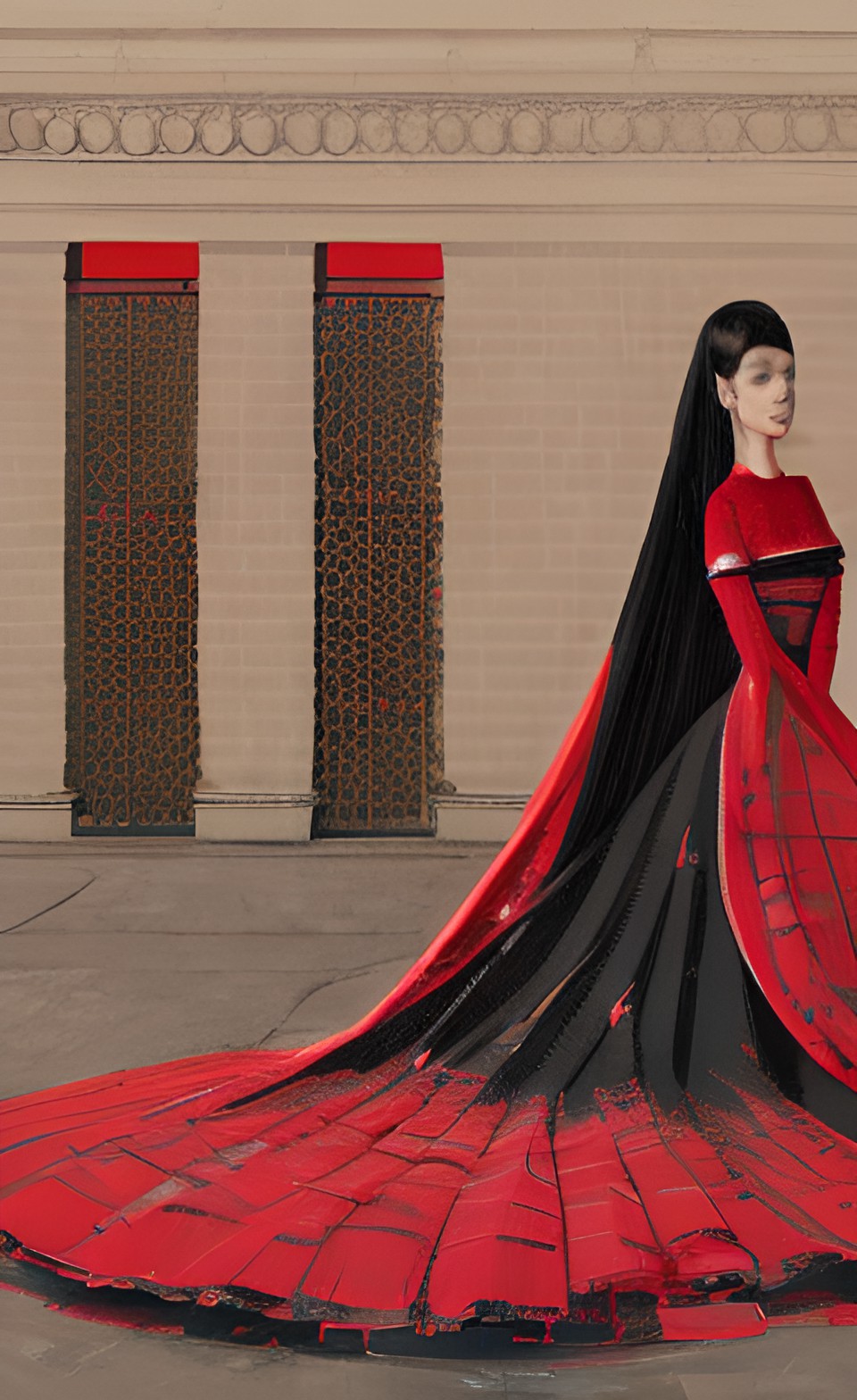 the lady in red and black preview