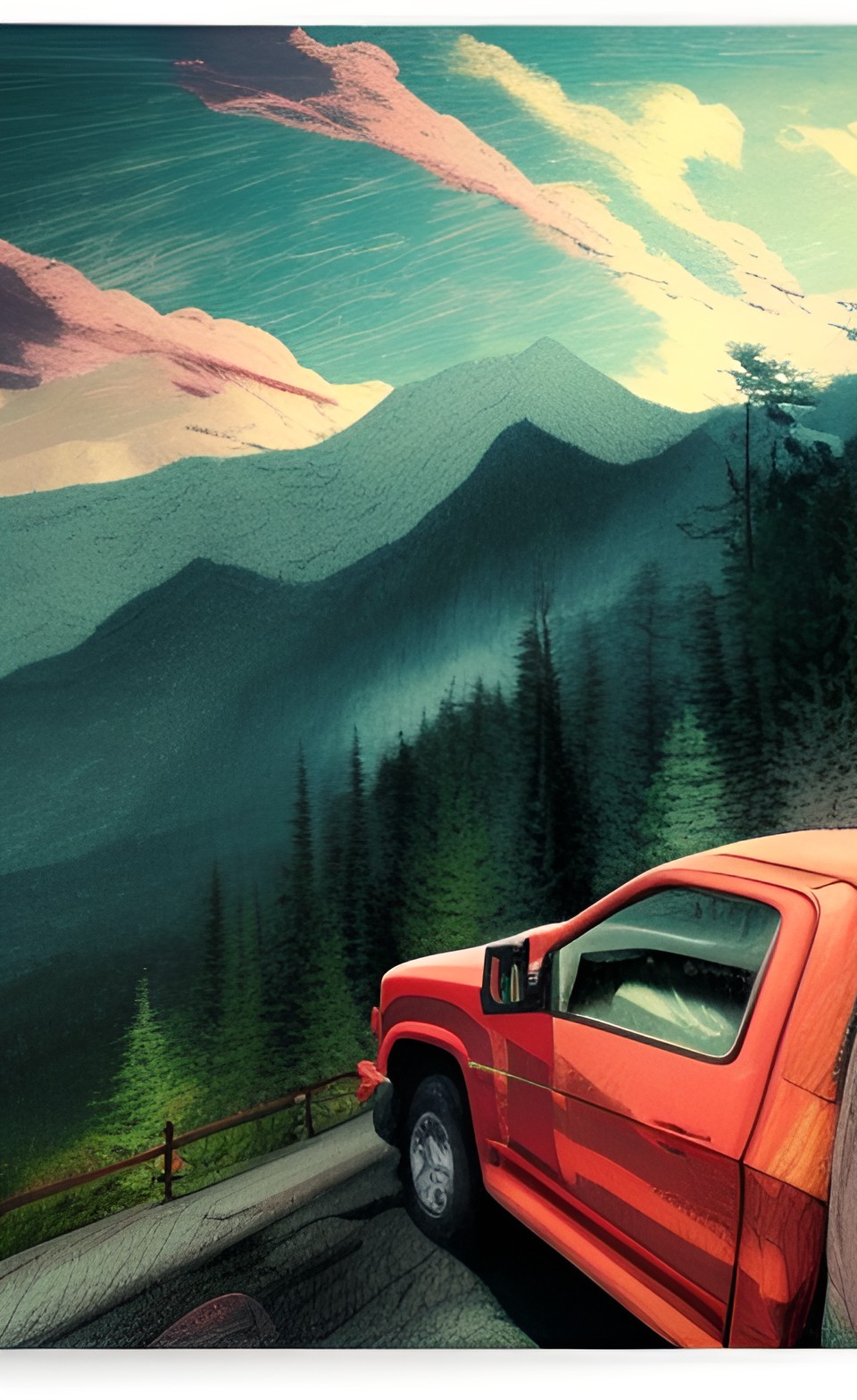 truck on mountain preview