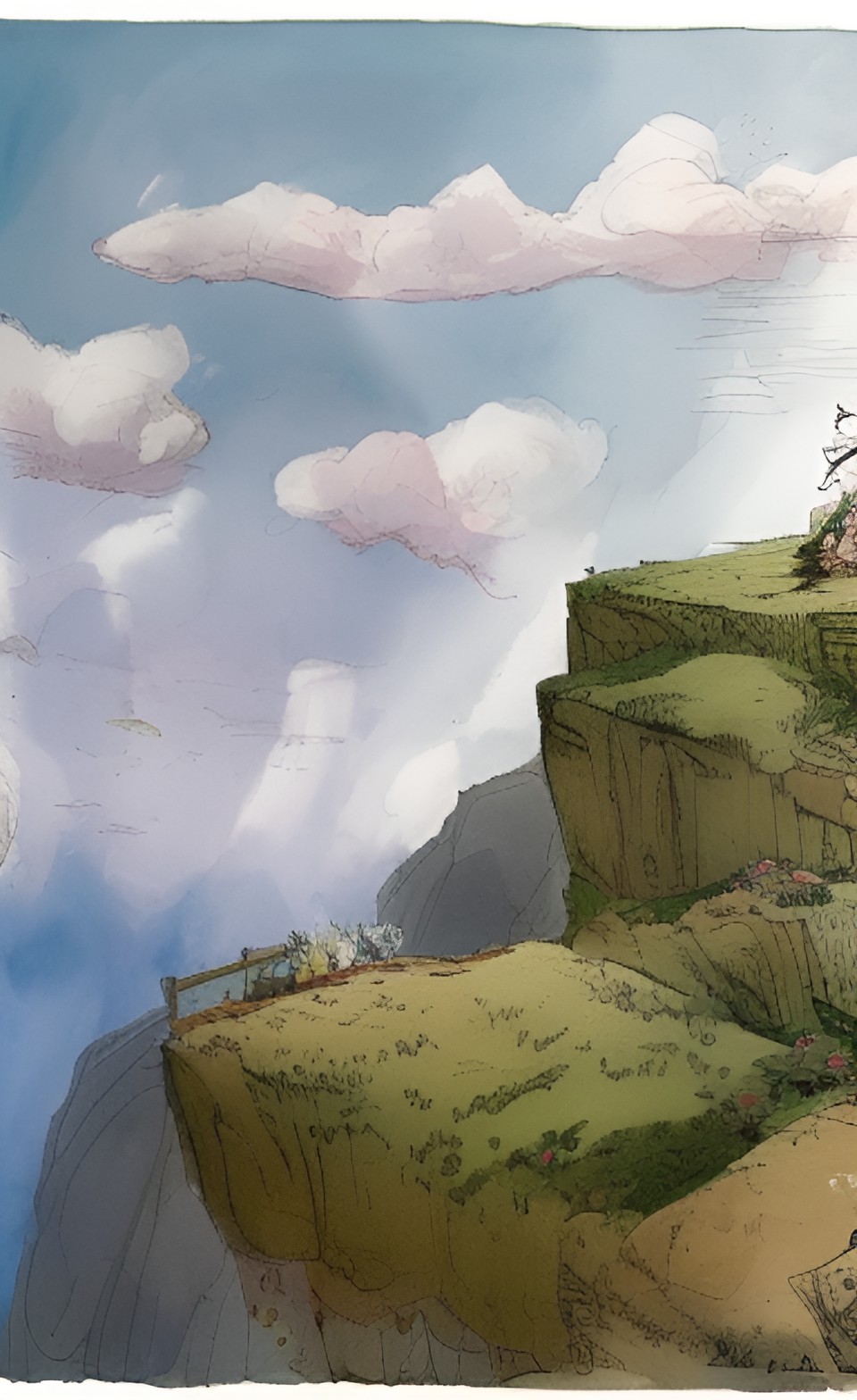 cliffs in the clouds preview