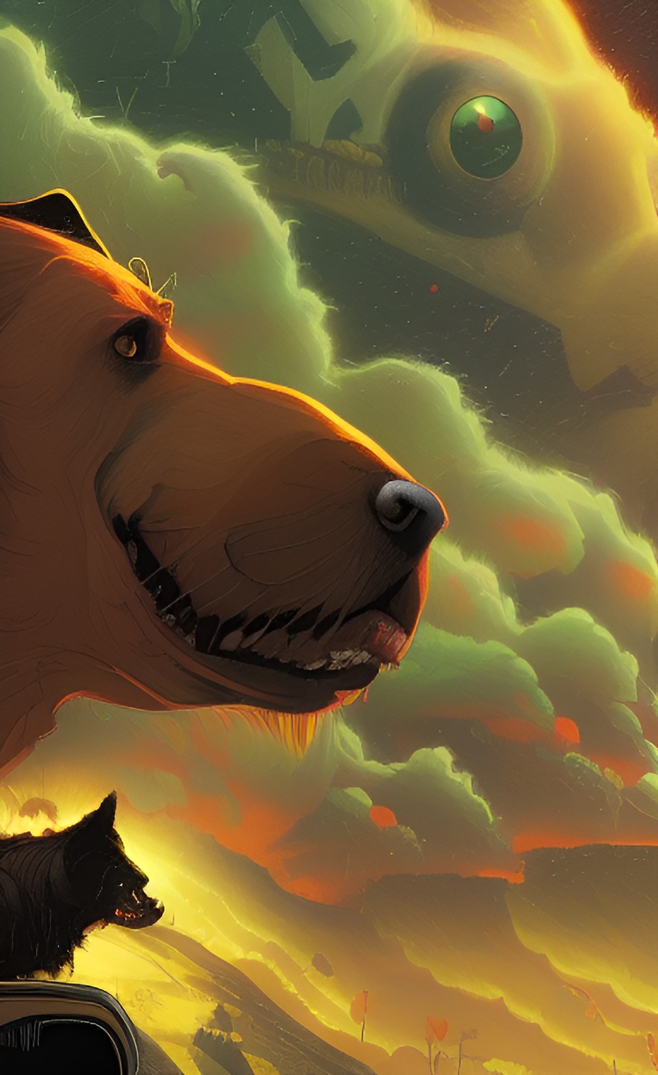 angry dog, close-up preview