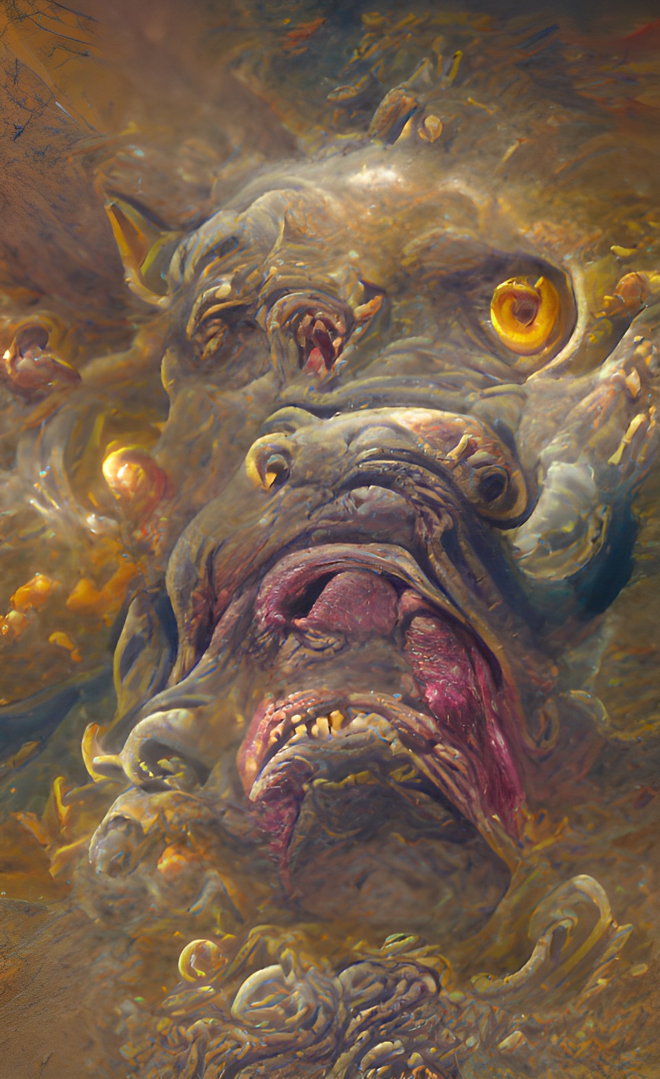 angry dog, close-up preview