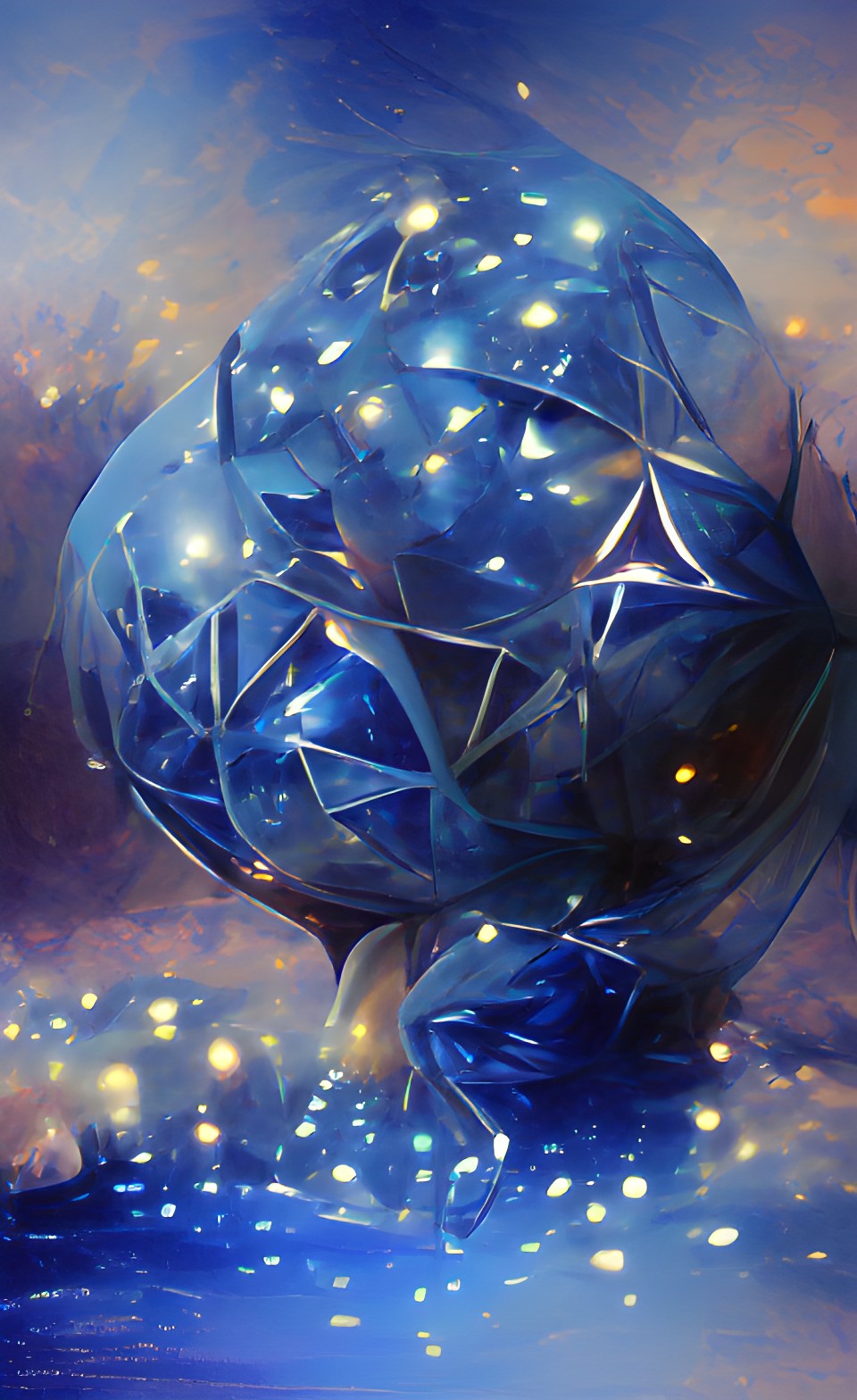 cristal ball, stars, blue preview