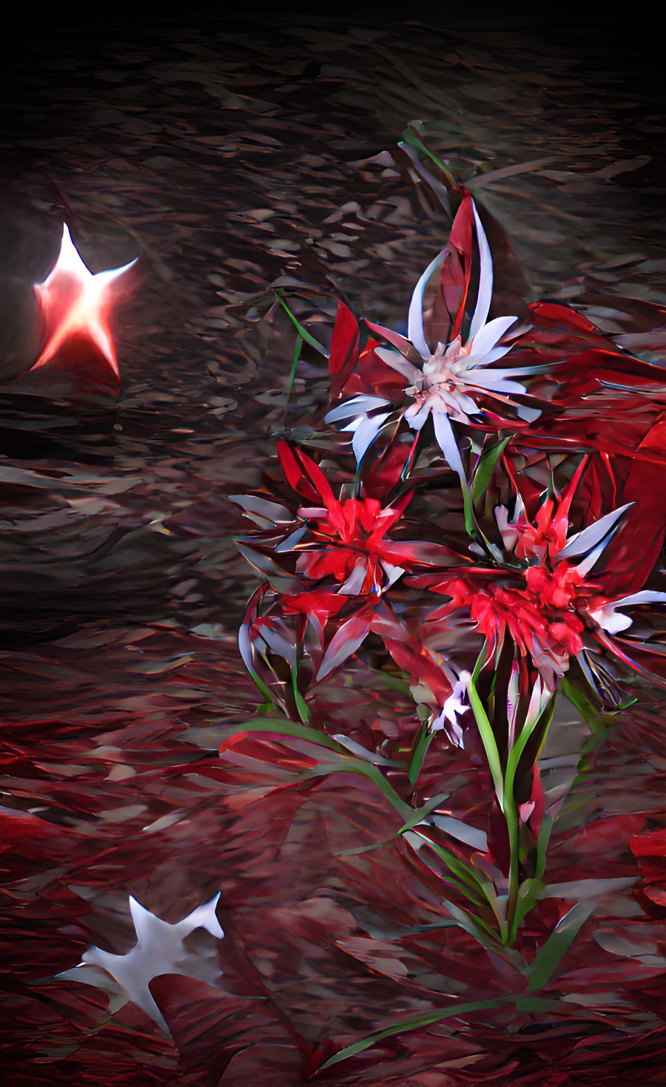 spirit, red,stars flowers, melda preview