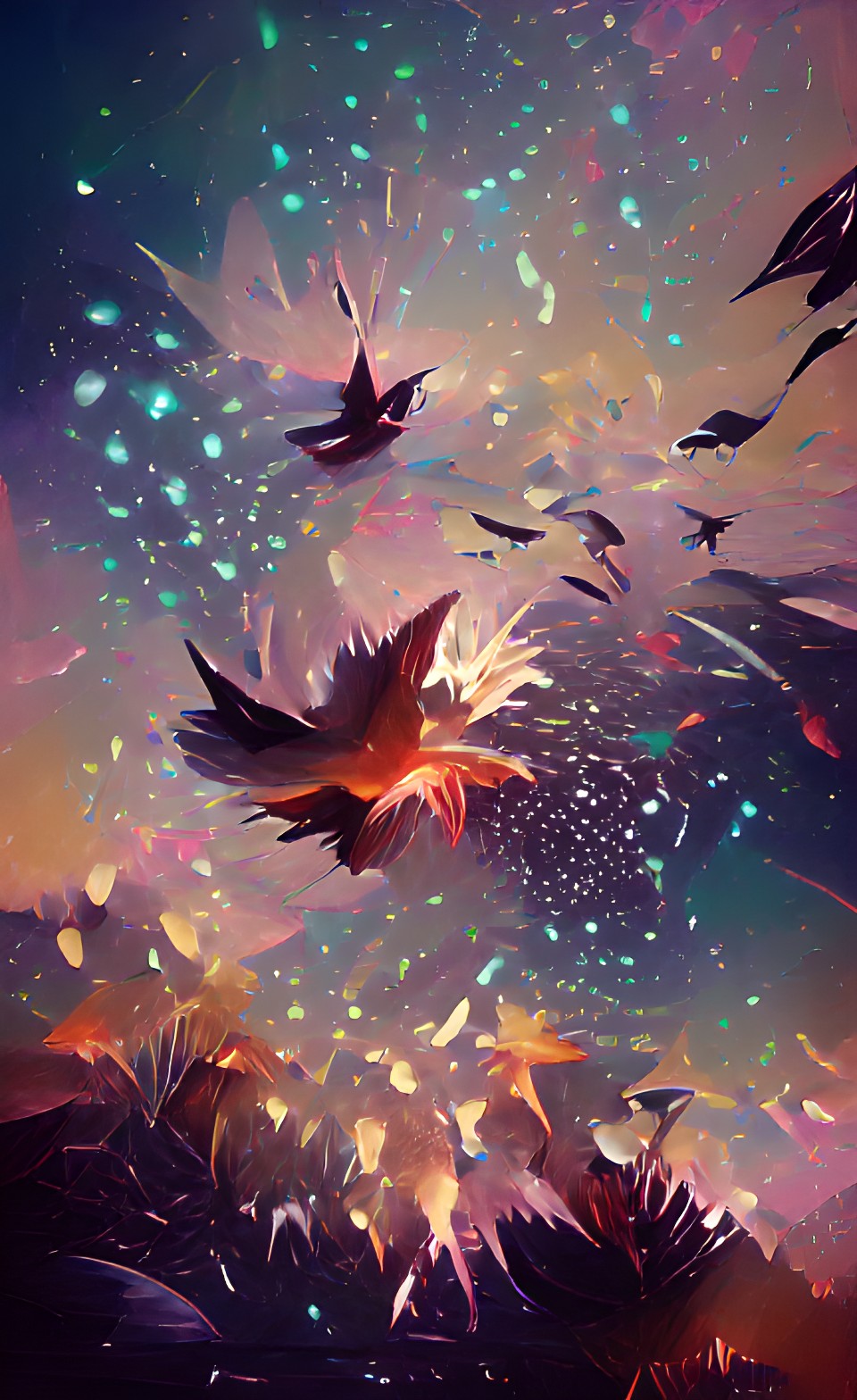 bird explosion, stars preview