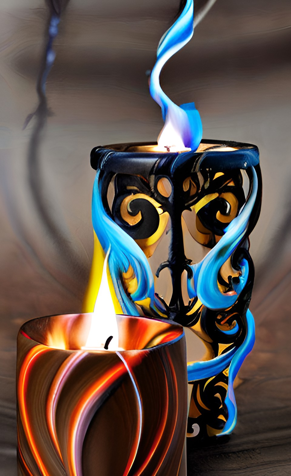 Coffee Scented - coffee colored flames candle preview