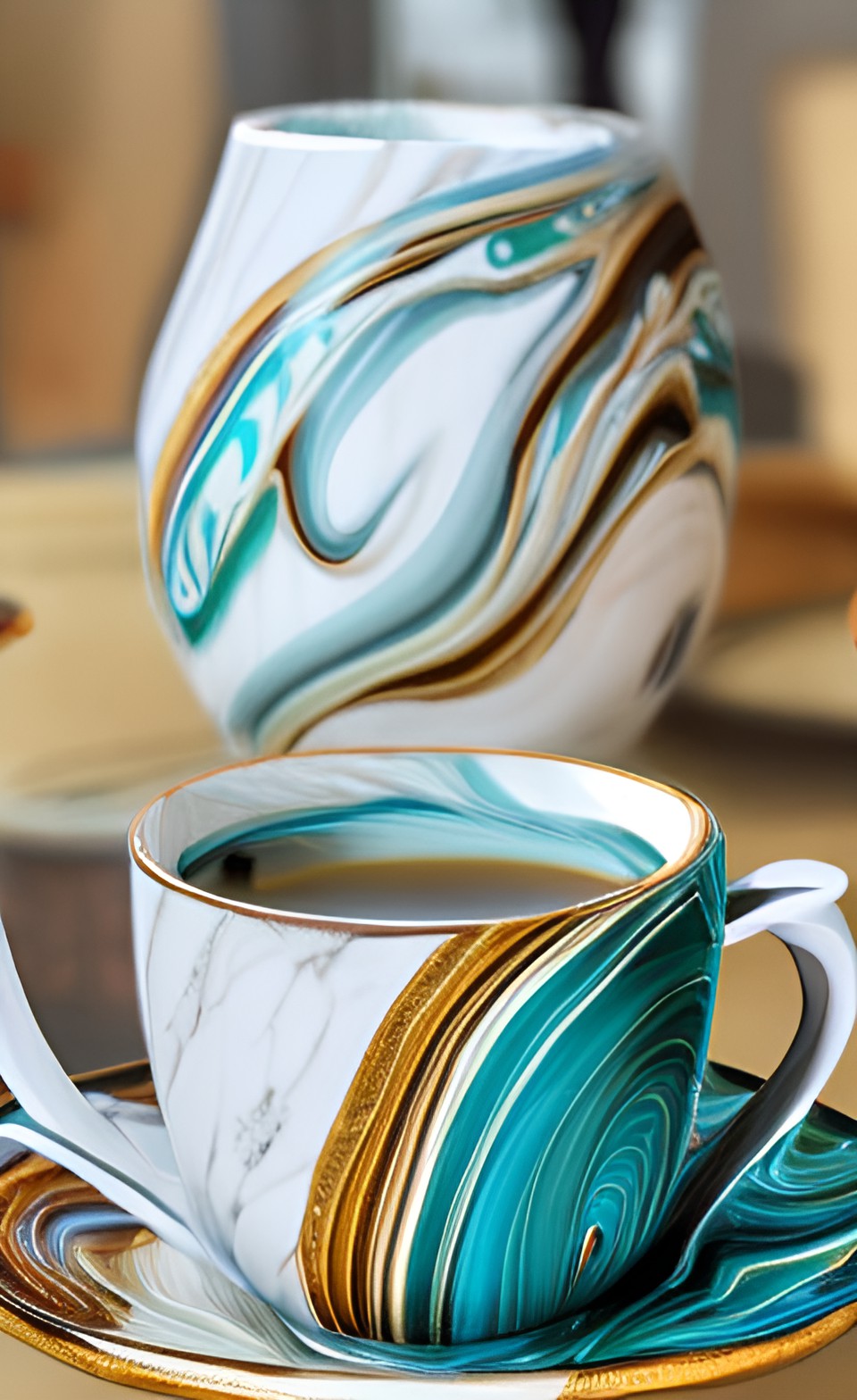 Texture - coffee in a tea set preview