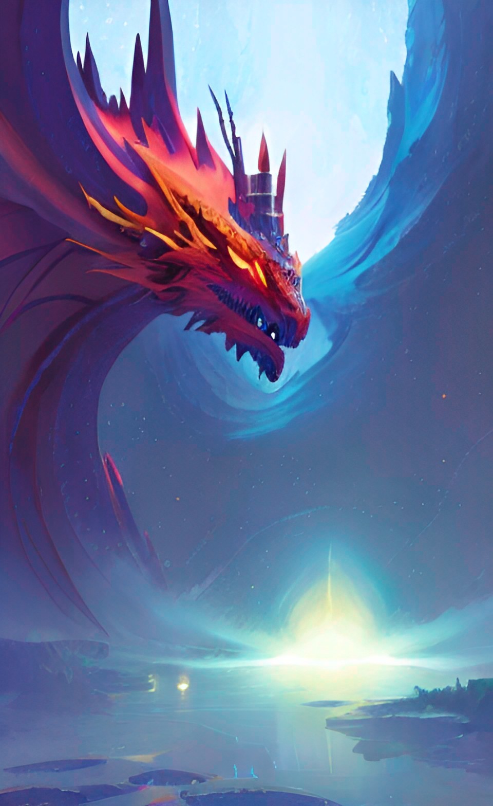 dragon, space, fire, astral currents preview