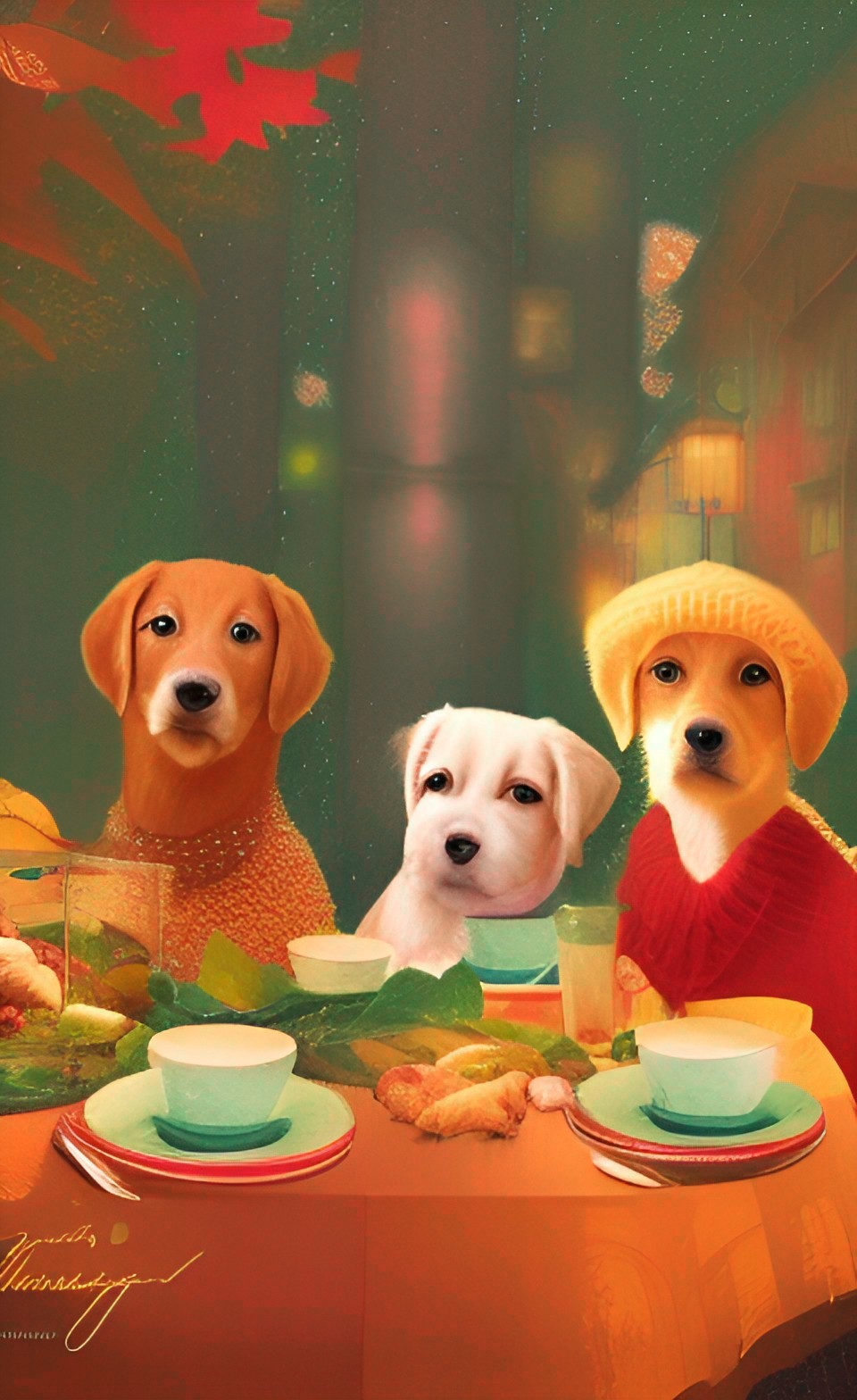 happy thanksgiving cute puppies preview