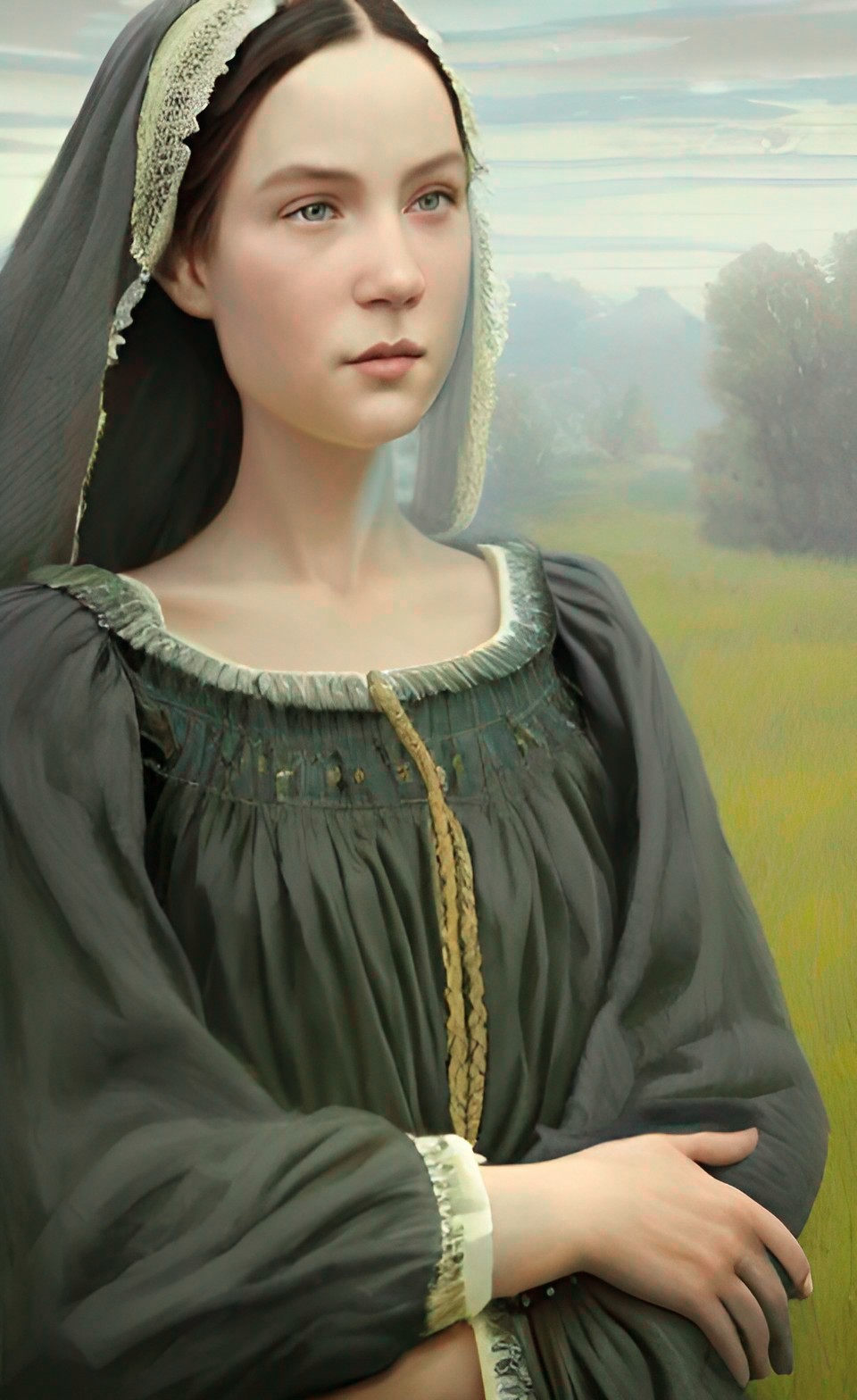 fine art portrait,  amish woman , , fine art portrait, realistic" preview