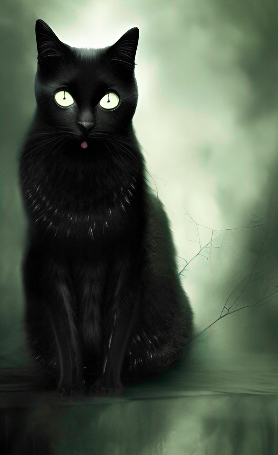 cat that cries so much, needy cat , black cat , portrait,8k preview