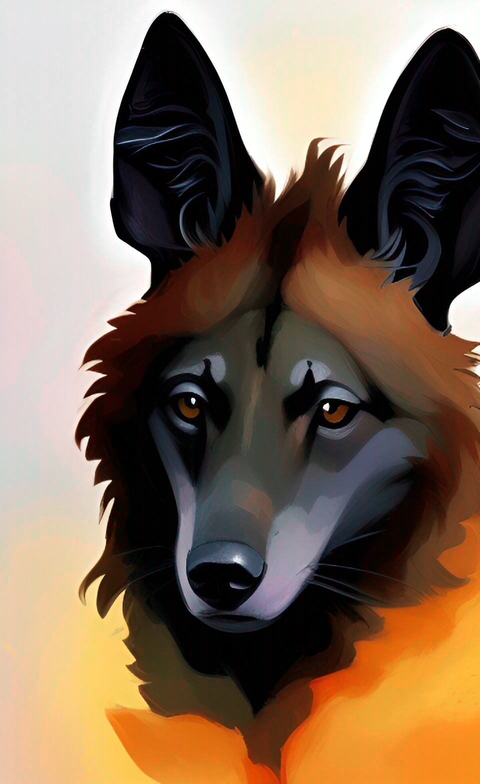 black hyena character, warrior, fantasy, studio ghibli, digital art, wolf face, cute, anime, manga, detailed, $deformed, ugly, feral, weird eyes, blurry, human, human face, person, signature$ preview