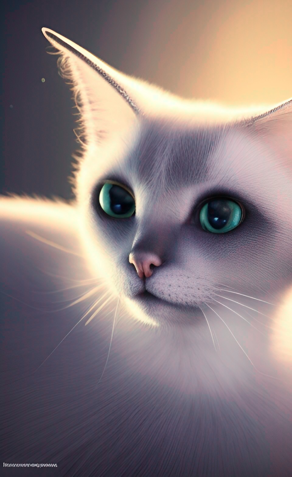 siamese  cat white mittens  fluffy cute adorable 8k, portrait preview