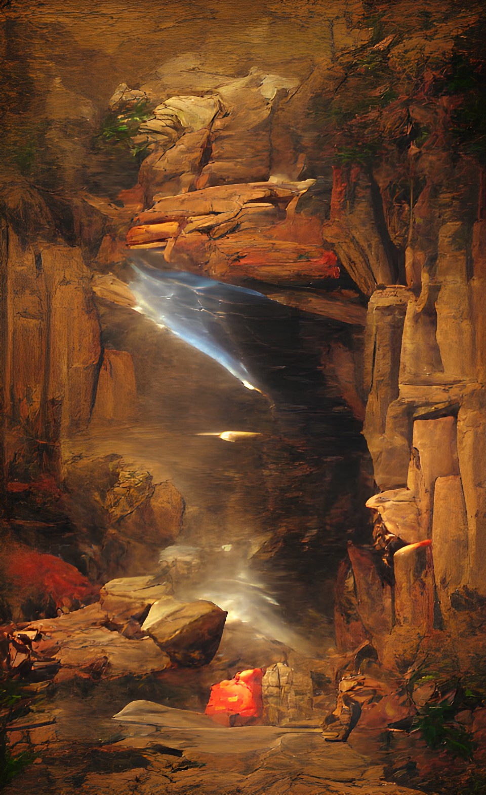 a sharp stone falls from the sky into a mine preview