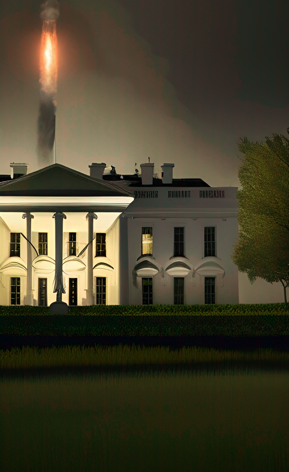 white house on fire battle at night modern warfare 2 preview