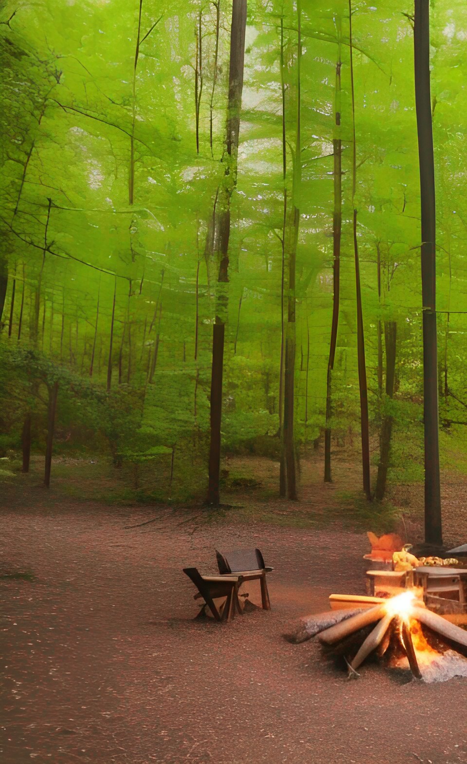 campfire in a forest in tennessee preview