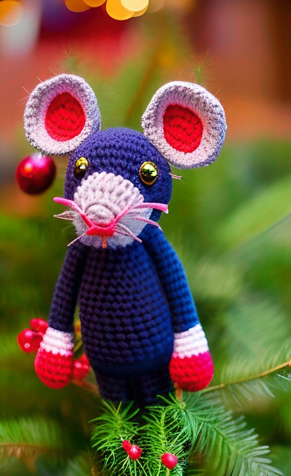 amigurumi rat for christmas preview