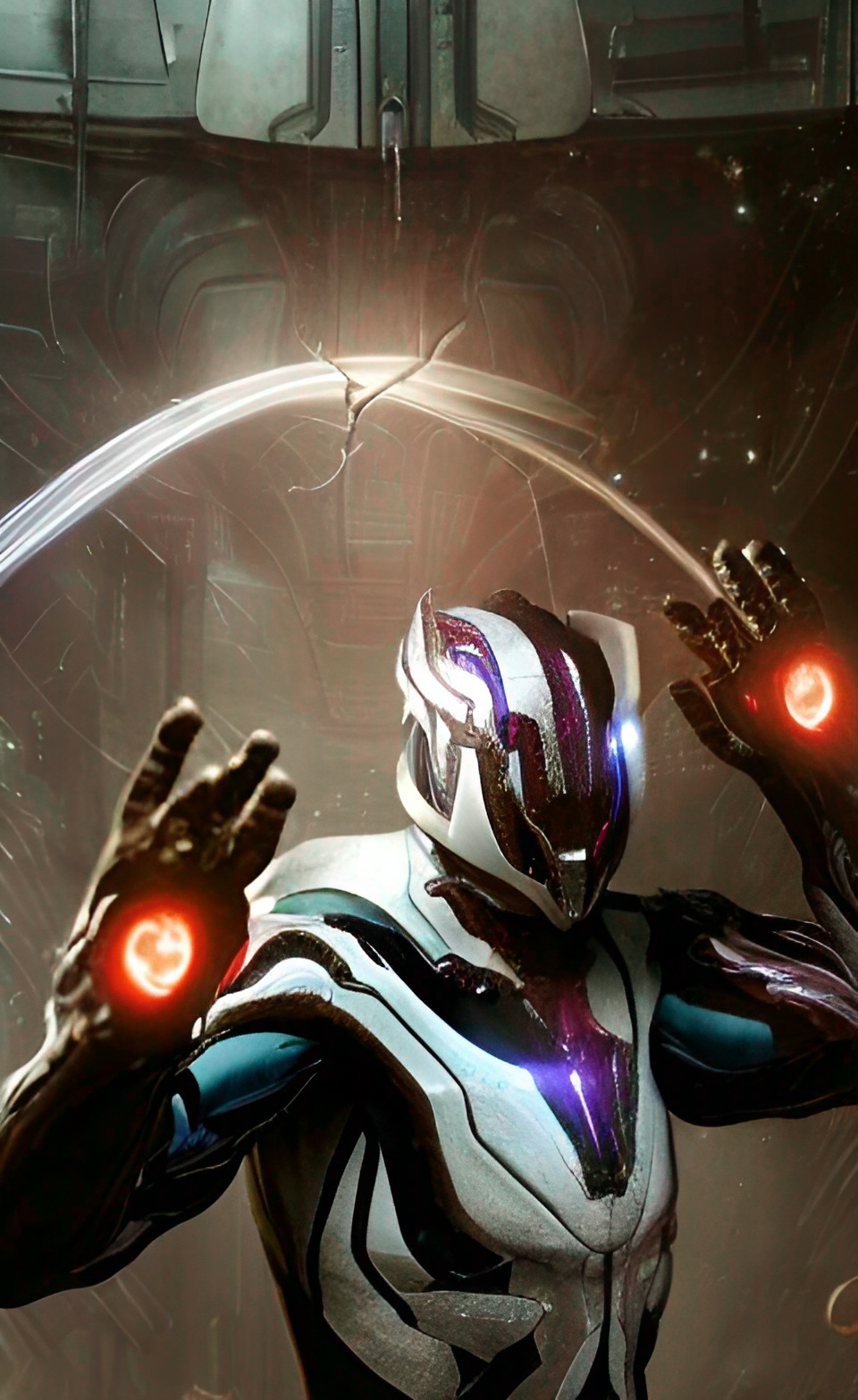 metal, iron, platinum,silver,metamorphosis, eye, light, force, thunder, transformation, infinity, galaxy, rage, venom, carnage, toxin, million, marble, with a purple & silver color palette, warframe preview