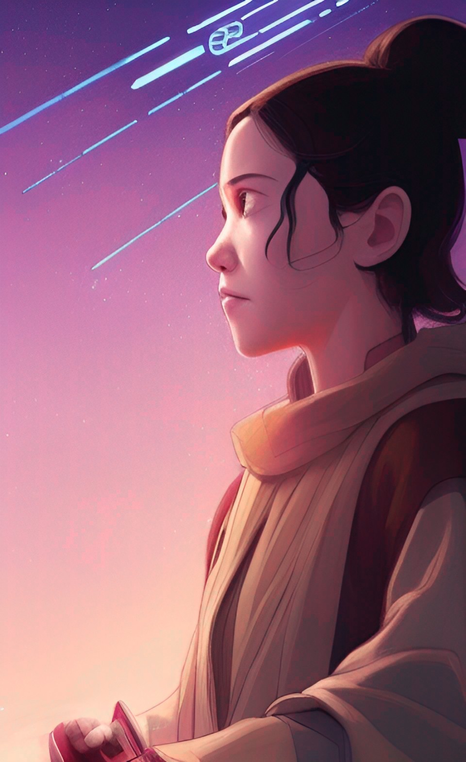 Rey the Way - a jedi in star wars, detailed portrait, trending on artstation, art by michael william kaluta and anna dittmann preview