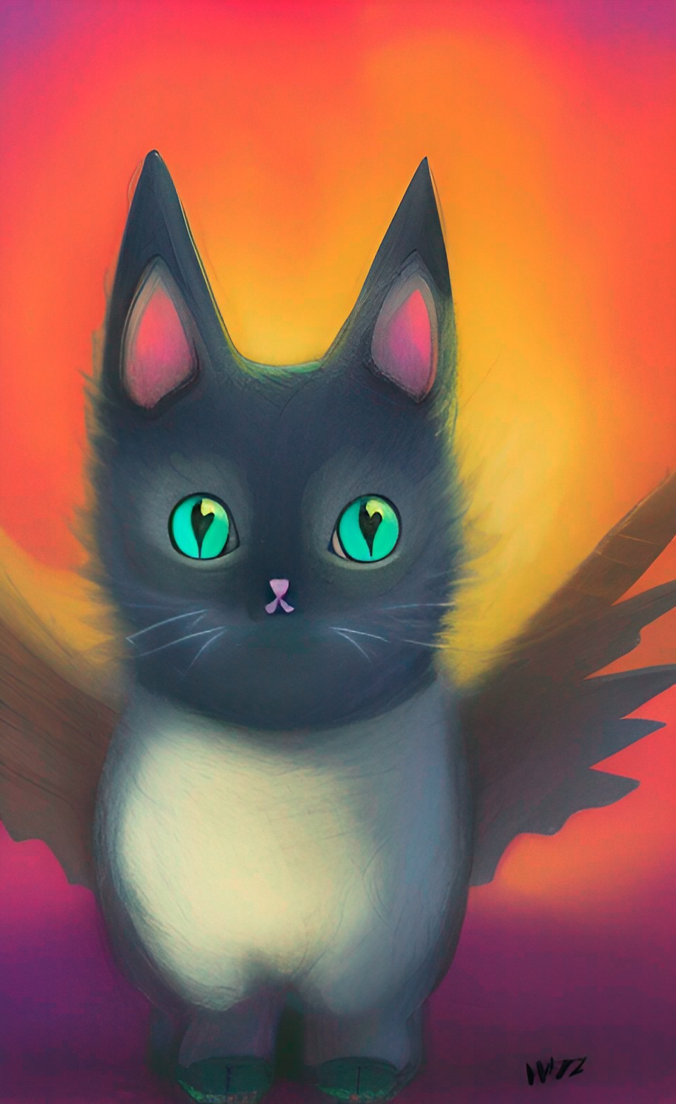 a little cartoon cat with wings, hoppy legs, and a twitchy nose preview