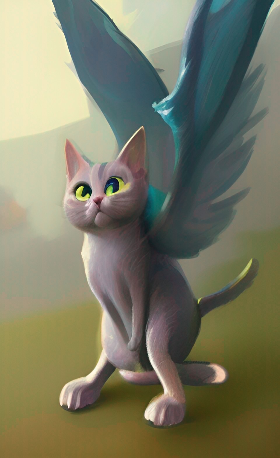 a little cartoon cat with wings preview