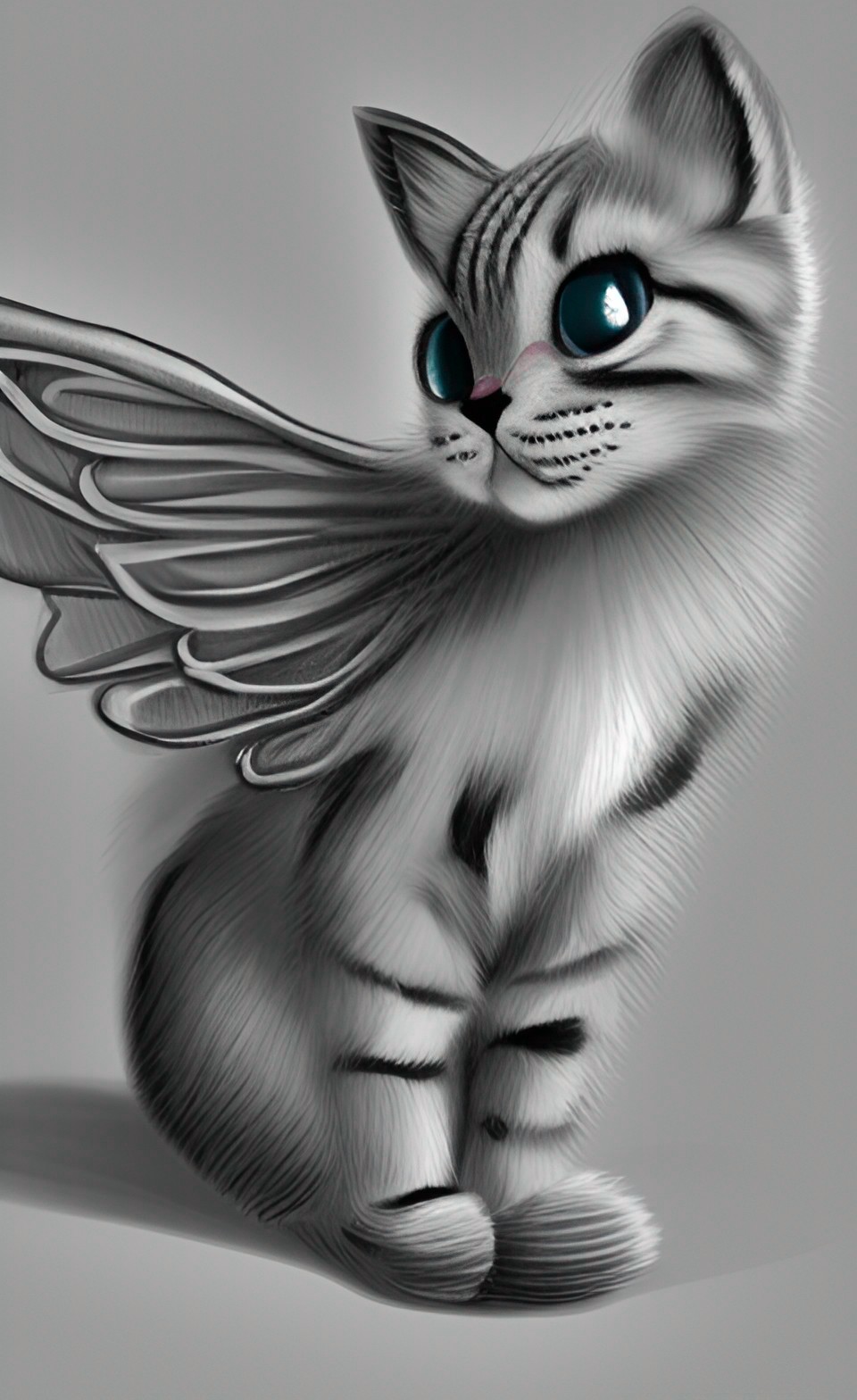 a little cartoon cat with wings preview